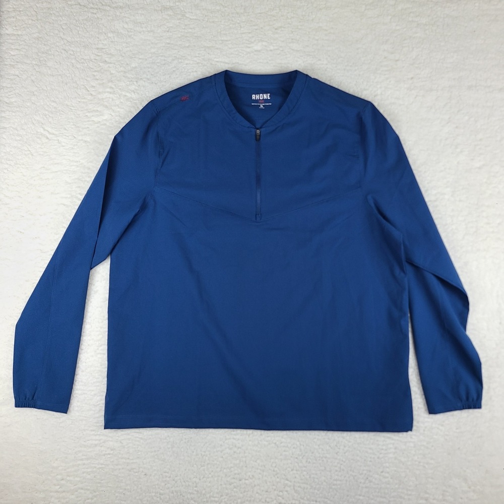 RHONE Sweater Mens XL Blue Breathable Quarter Zip‎ Air Give Stretch Lightweight